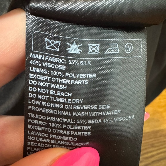 Ba&sh Celia Black Velvet Dot Ruffle Mini Dress Size 6 Silk Blend - Picture 12 of 15